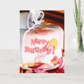 Birthday Cake & Roos Petals Kaart (Voorkant)