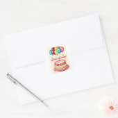 Birthday Cake Square Sticker (Envelop)