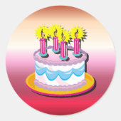 Birthday Cake Sticker (Voorkant)