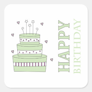 Birthday Cake Sticker