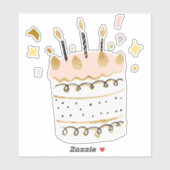 Birthday Cake Sticker (Vel)