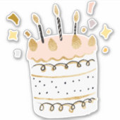 Birthday Cake Sticker (Voorkant)