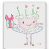 Birthday Cake Sticker (Voorkant)