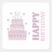 Birthday Cake Sticker (Voorkant)