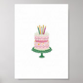 Birthday Cake Sticker Poster (Voorkant)