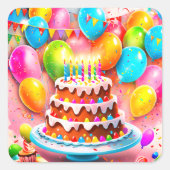 Birthday cake stickers or envelope seals (Voorkant)