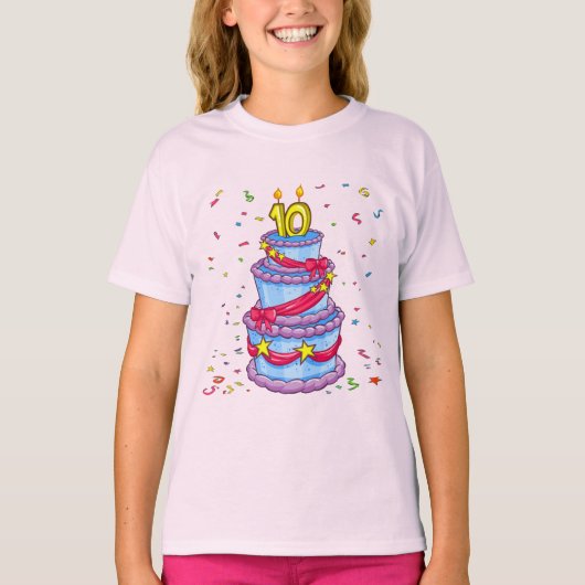 Birthday Cake T-shirt (Voorkant)