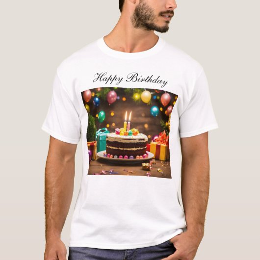 Birthday Cake T-shirt (Voorkant)