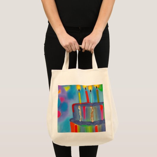 Birthday Cake Tote Bag (Voorkant (product))