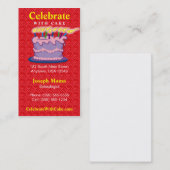 Birthday Cake Visitekaartje (Voorkant / Achterkant)