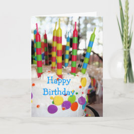 Birthday Cake with Candles Birthday Wenskaart Kaart