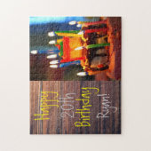 Birthday Cake with Candles Jigzaag Puzzle Legpuzzel (Verticaal)