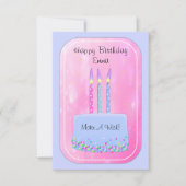  Birthday Cake with Candles Kaart (Voorkant)