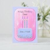 Birthday Cake with Candles Kaart (Staand voorkant)