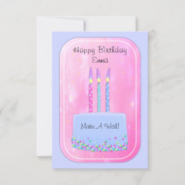  Birthday Cake with Candles Kaart