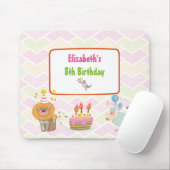 Birthday Cake with Party Lion and Balloon Sheep Muismat (Met muis)