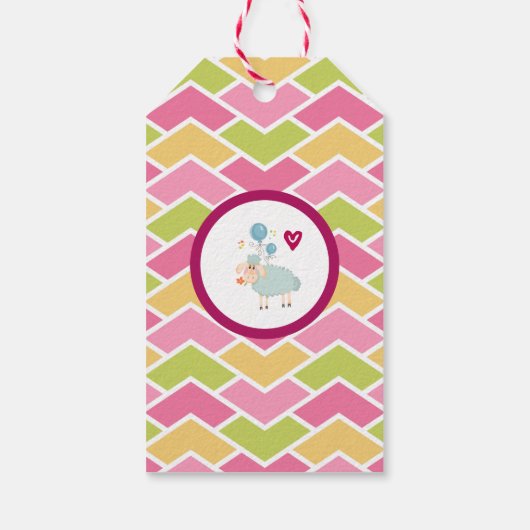 Birthday Cake with Party Lion Dank je wel Cadeaulabel (Achterkant)