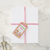 Birthday Cake with Party Lion Happy Birthday Cadeaulabel (Met Touw)