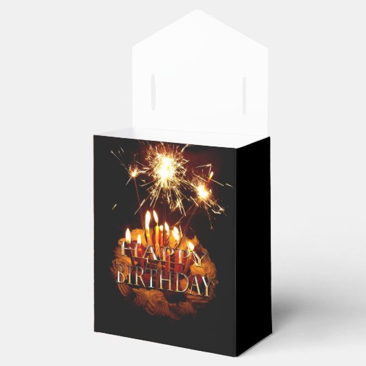 Birthday Cake with Sparklers, Bedankdoosjes (Geopend)