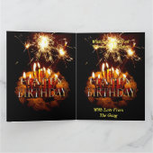 Birthday Cake with Sparklers, Kaart (Binnen)