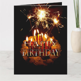 Birthday Cake with Sparklers, Kaart