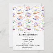 Birthday cakes confetti rainbow kaart (Voorkant)