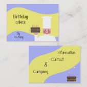 Birthday cakes door B.A. King Visitekaartje (Voorkant / Achterkant)