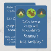 Birthday Camp out Kaart (Voorkant / Achterkant)