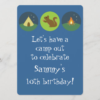 Birthday Camp out Kaart
