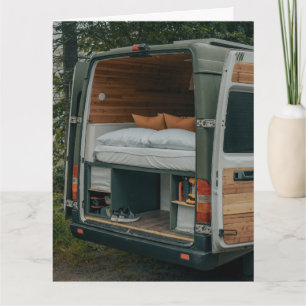 BIRTHDAY CAMPER CUSTOM VAN ADVENTURE BIG CARD KAART