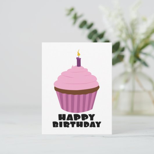 Birthday Candle Briefkaart (Staand voorkant)