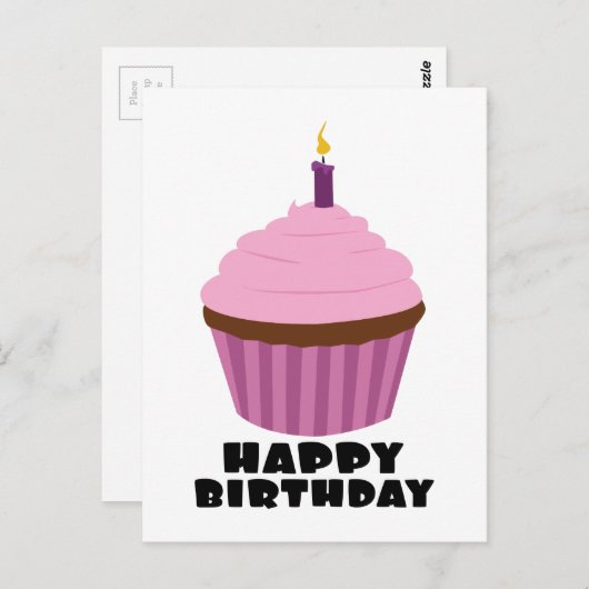 Birthday Candle Briefkaart (Voorkant / Achterkant)