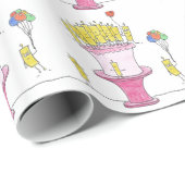 Birthday Candle Cadeaupapier (Rol Hoek)