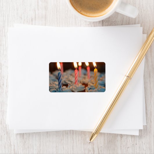 Birthday Candle Cupcakes Etiket (Insitu)