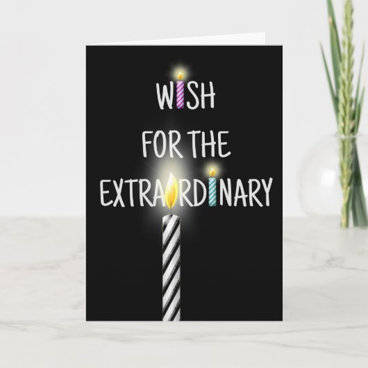 Birthday Candle Wishes Card Kaart (Voorkant)
