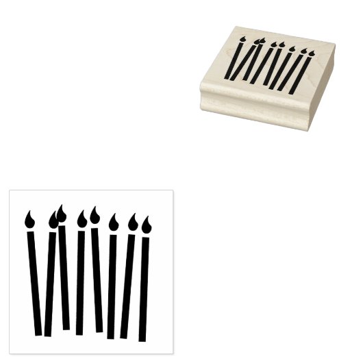 Birthday Candles Art Stamp Rubberstempel (Gestempeld)