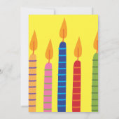 Birthday Candles Birthday Party Kaart (Achterkant)