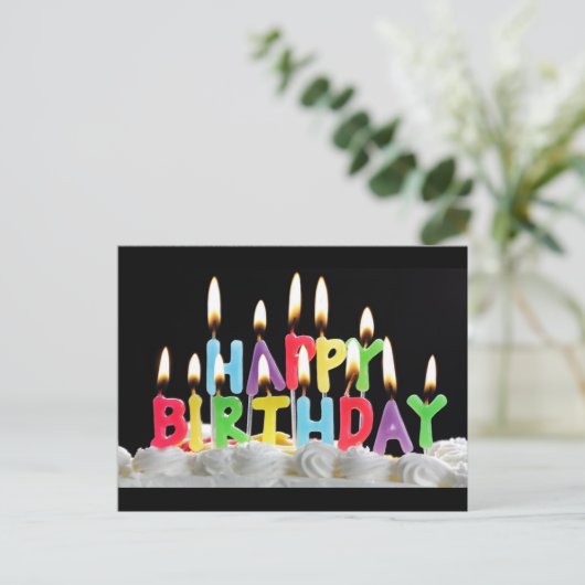 Birthday Candles Briefkaart (Staand voorkant)