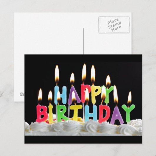 Birthday Candles Briefkaart (Voorkant / Achterkant)