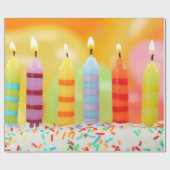 Birthday Candles Cadeaupapier (Vlak)