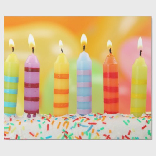 Birthday Candles Cadeaupapier (Vlak)