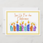 Birthday Candles Invitation Kaart (Voorkant)