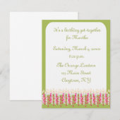 Birthday Candles Invitation Kaart (Voorkant / Achterkant)