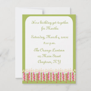 Birthday Candles Invitation Kaart
