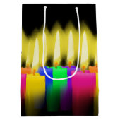Birthday Candles op Black Medium Cadeauzakje (Achterkant)