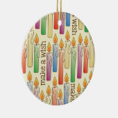 Birthday Candles Ornament "Make a Wish" (Rechts)