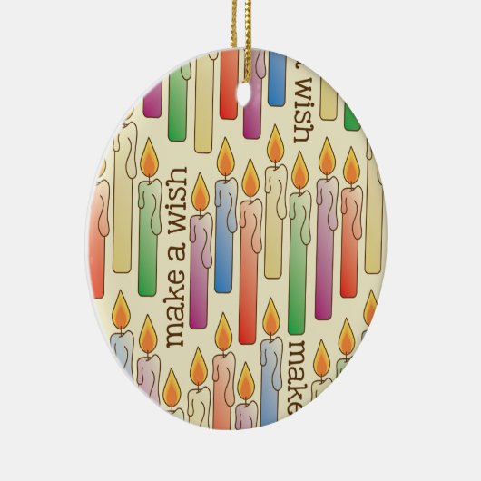 Birthday Candles Ornament "Make a Wish" (Rechts)