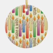 Birthday Candles Ornament "Make a Wish" (Voorkant)