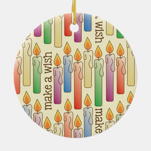 Birthday Candles Ornament "Make a Wish" (Achterkant)