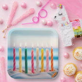 Birthday Candles Papieren Bordje (Feest)